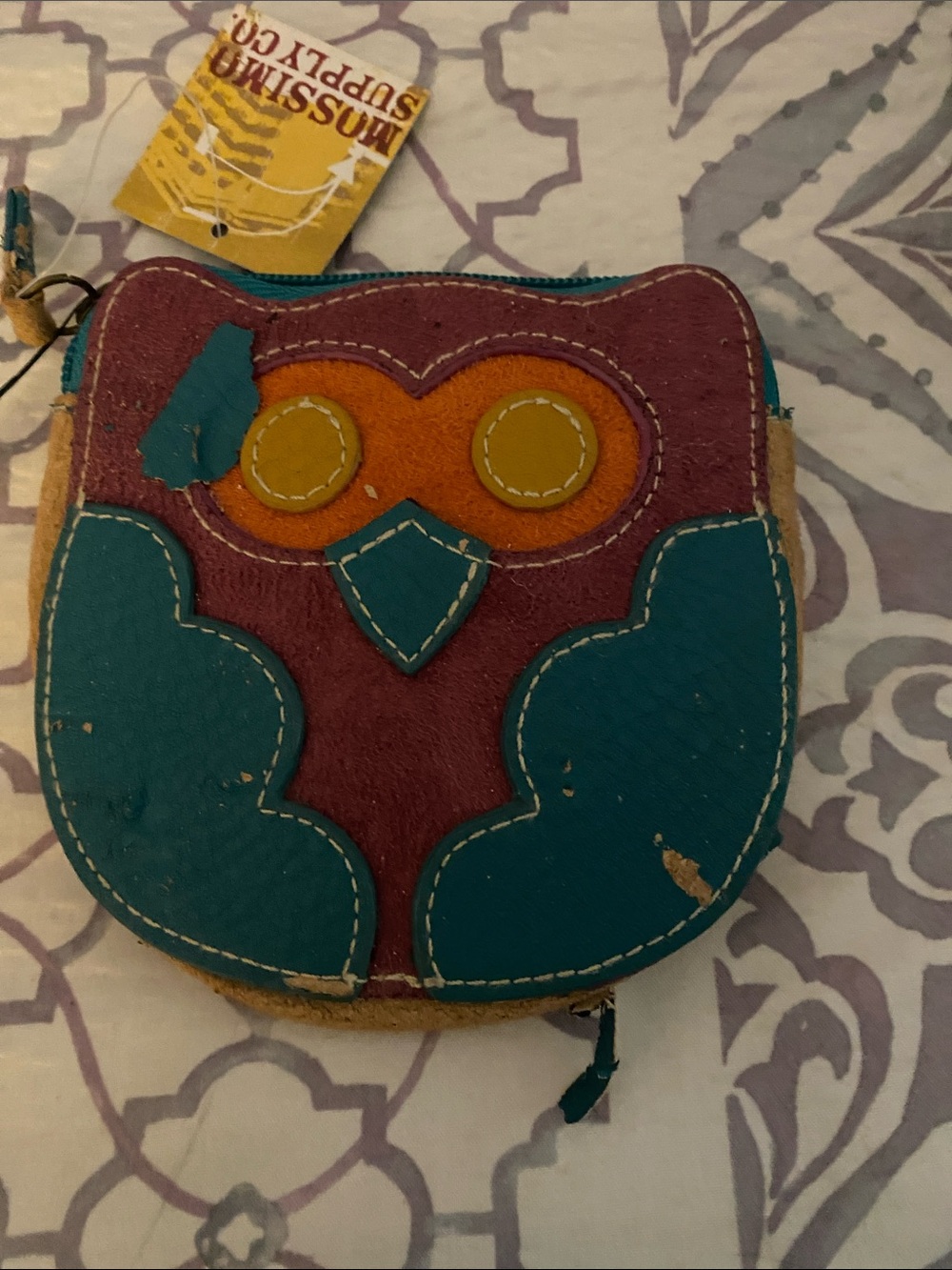 Mossimo Supply Co. Owl Coin Purse in Teal, Purple & Orange